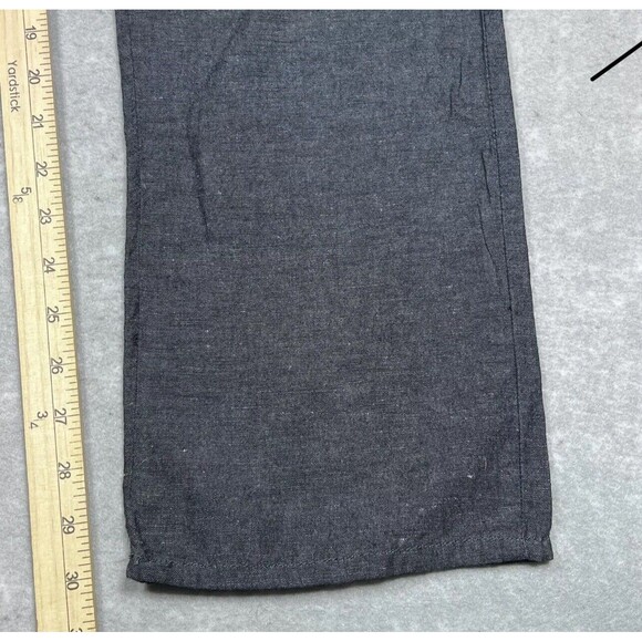 Private Member Pants Mens SZ X-Large Charcoal Gray Drawstring Linen Blend Pants - Picture 8 of 11